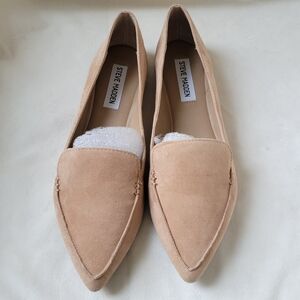 NEW Steve Madden Camel Suede Feather Flats